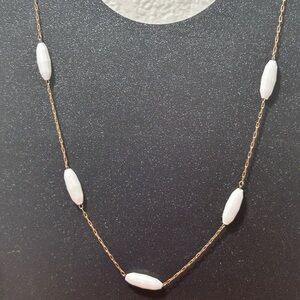 Elegant Gold and White Vintage 1960s Necklace
